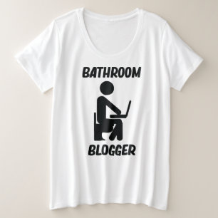 トイレのブロガー プラスサイズTシャツ