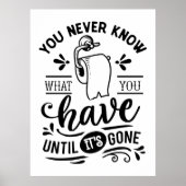 トイレのユーモアのバスルームの兆候おもしろいを知らない ポスター (正面)