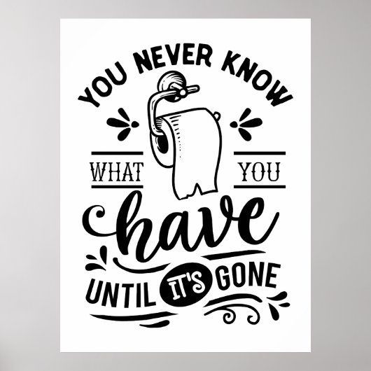 トイレのユーモアのバスルームの兆候おもしろいを知らない ポスター (正面)