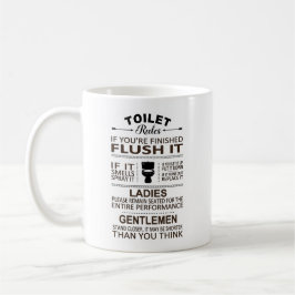 トイレのルールはおもしろい バスルーム・トイレルーム・サプライズ コーヒーマグカップ