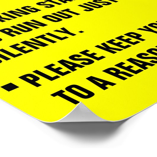 トイレのルールを使用する連絡際に目を見張らない ポスター (角)