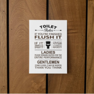 トイレのルール おもしろい バスルーム トイレのユーモア ポストカード