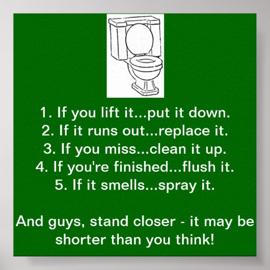 トイレのルール ポスター (正面)