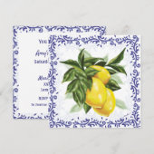 トイレのレモンの招待状 結婚式やパーティーに 招待状 (正面/裏面)