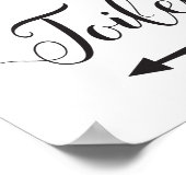 トイレの向き矢印の離れ印印 ポスター (角)