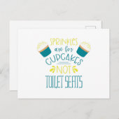 トイレの座席と散水 ポストカード (正面/裏面)