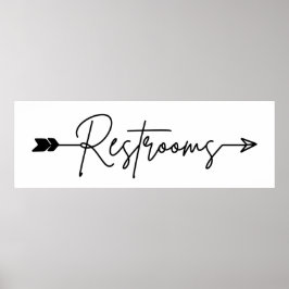 トイレの方向標識の右、パーティー矢印ポスター ポスター