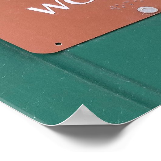 トイレの標識女性のカーボーイ ポスター (角)