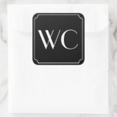 トイレの標識 スクエアシール (バッグ)