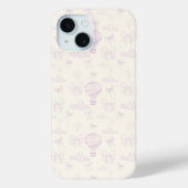 トイレの気球とリボンのシームレスパターン Case-Mate iPhoneケース (裏面)