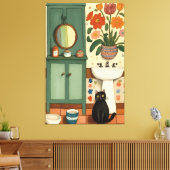 トイレの猫V13 キャンバスプリント (インサイチュ (リビング))