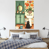 トイレの猫V13 キャンバスプリント (インサイチュ (寝室))