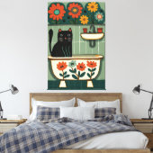 トイレの猫V9 キャンバスプリント (インサイチュ (寝室))