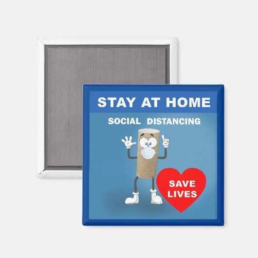 トイレの空の紙転がと安全第一メッセージ マグネット (正面/裏面)