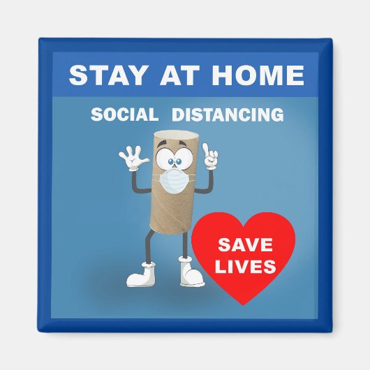 トイレの空の紙転がと安全第一メッセージ マグネット (正面)