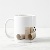 トイレの紙転がの告白おもしろい コーヒーマグカップ (左)