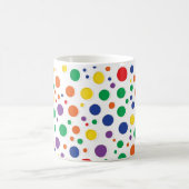 トイレの色の水玉模様マグ コーヒーマグカップ (中央)