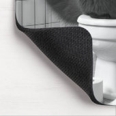 トイレの転が紙が解ける黒猫 マウスパッド (コーナー)