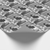 トイレの転が紙が解ける黒猫 ラッピングペーパー (角)