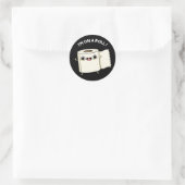 トイレの転が紙プリンBG ラウンドシール (バッグ)