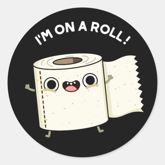 トイレの転が紙プリンBG ラウンドシール (正面)