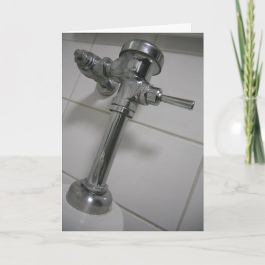 「トイレの配管」誕生日カード カード (正面)