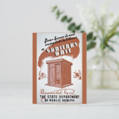 トイレのWPAポスター ポストカード (スタンド正面)