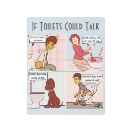 トイレもしがブルーメタル淡い色のプリントを話す メタルプリント