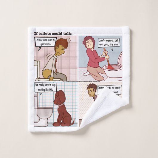 トイレもしが話せる ウォッシュタオル (ウォッシュタオル)