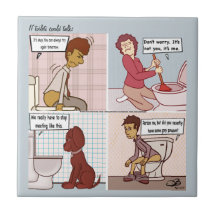 トイレもしは青い陶磁淡い色の瓦を話せる