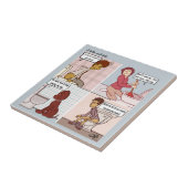 トイレもしは青い陶磁淡い色の瓦を話せる タイル (側面)