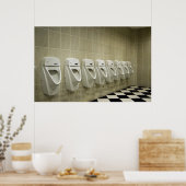 トイレインテリア(小便器の列) ポスター (キッチン)