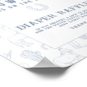 トイレカウボーイ赤ちゃんシャワー – おむつラッフル ポスター (角)