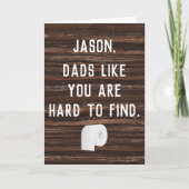 トイレカスタム紙おもしろい父の日 カード (正面)