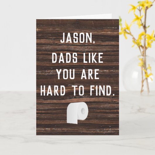 トイレカスタム紙おもしろい父の日 カード (黄色い花)