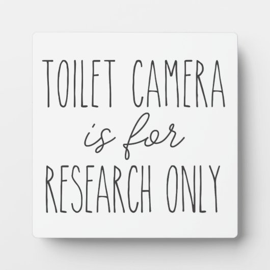 トイレカメラファームハウスおもしろいバスルームの標識 フォトプラーク (正面)