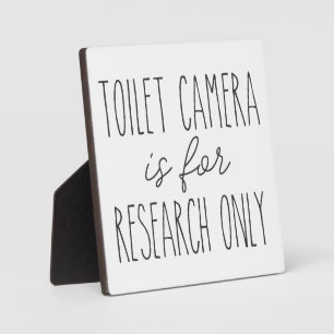 トイレカメラファームハウスおもしろいバスルームの標識 フォトプラーク