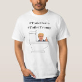 トイレゲート、トイレトランプおもしろい引用文 Tシャツ (正面)