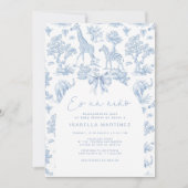 トイレサファリエスンニーニョスペインのベイビーシャワー 招待状 (正面)