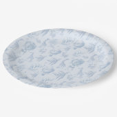 トイレサファリホットエアバルーン青ベビーシャワー ペーパープレート (アングル)