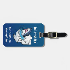 トイレシャークおもしろいブルー ラゲッジタグ