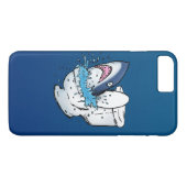 トイレシャークおもしろいブルー Case-Mate iPhoneケース (裏面(横))
