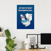 トイレシャークおもしろいポスター ポスター (ホームオフィス)