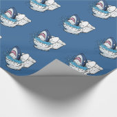 トイレシャークおもしろい漫画包み紙 ラッピングペーパー (角)