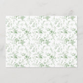 トイレセージグリーンフローラブライダルシャワーレシピ エンクロージャーカード (裏面)