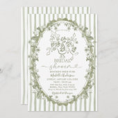 トイレセージフローラブーケボウブライダルシャワー 招待状 (正面/裏面)