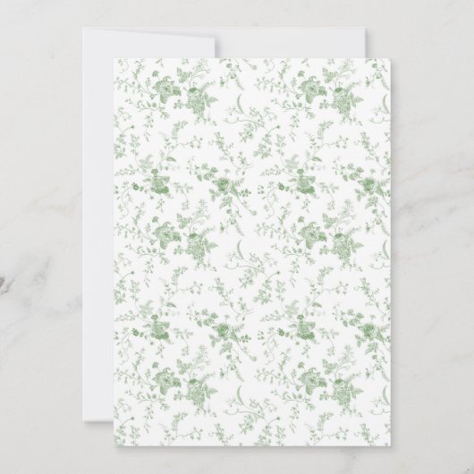 トイレセージ緑茶パーティー赤ちゃんシャワー 招待状 (裏面)