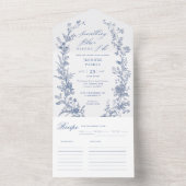 トイレソウルブルーブライダルシャワー オールインワン招待状 (内側)