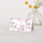 トイレダスティピンクボウフランスのブライダルシャワー プレイスカード (裏面)