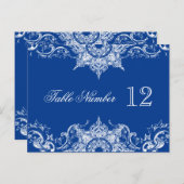 トイレダマスク披露宴テーブル番号王室の青 ポストカード (正面/裏面)